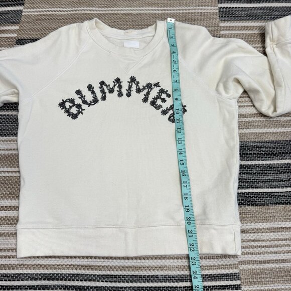 MOTHER The Square Bummer Sweatshirt Crewneck Pullover Ivory Cream Size Small - Picture 10 of 13